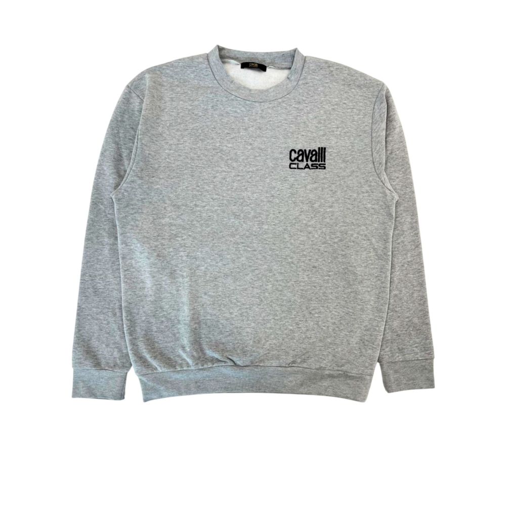 Cavalli Class Gray Men Hoodie