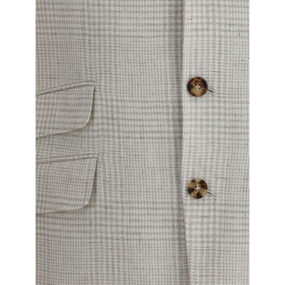 Brunello Cucinelli Single-breasted Check Blazer