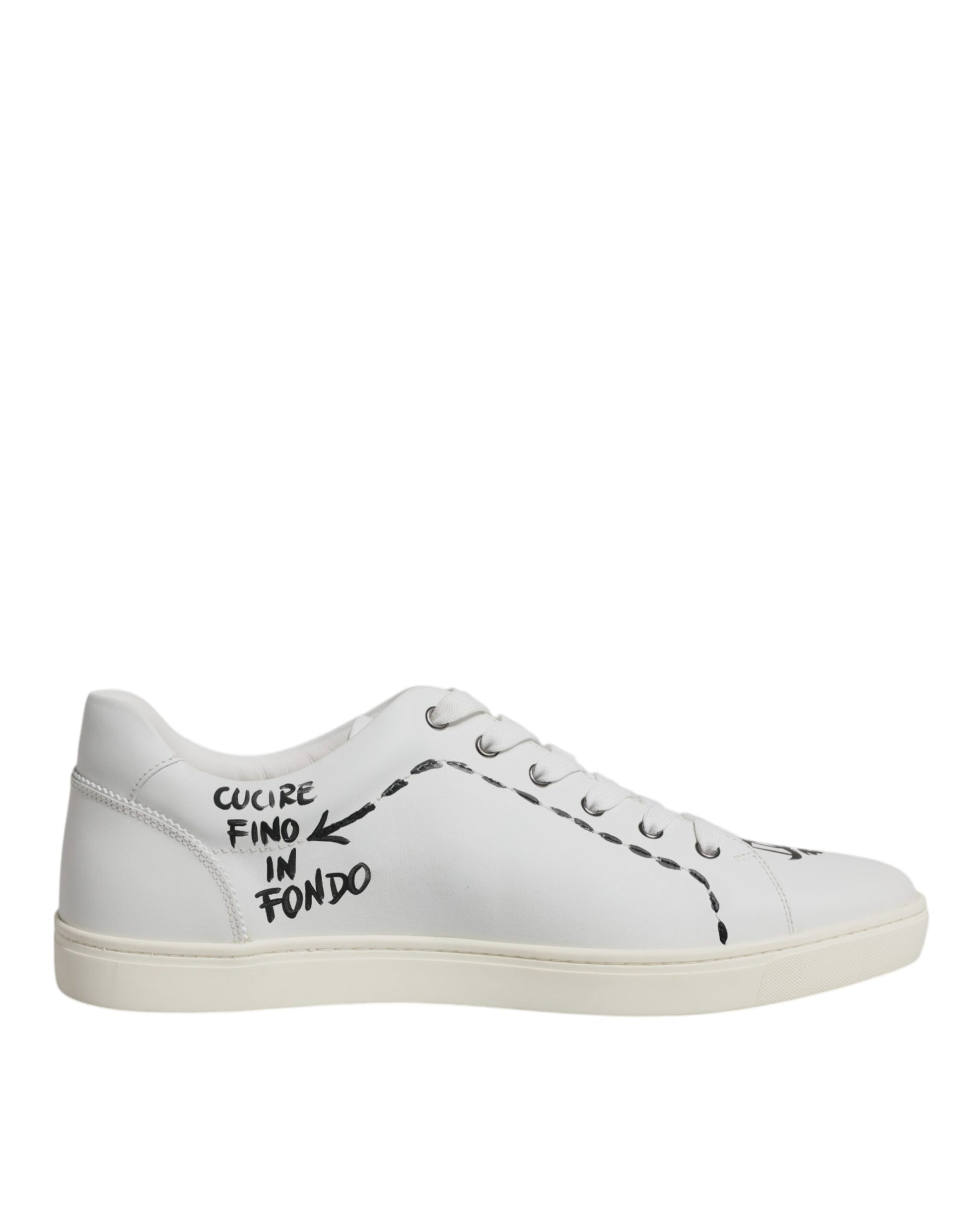 Dolce & Gabbana White Leather Milano Low Top Sneakers