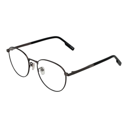 Ermenegildo Zegna Men’s Optical Glasses – Gunmetal Round Frames, 52mm