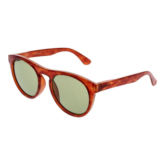 Serengeti Orange Unisex Sunglasses – Full-Rim Frame with Green Photochromatic Lenses, 53mm