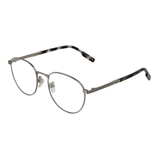 Ermenegildo Zegna Men’s Optical Glasses – Gunmetal Round Frame, 52mm