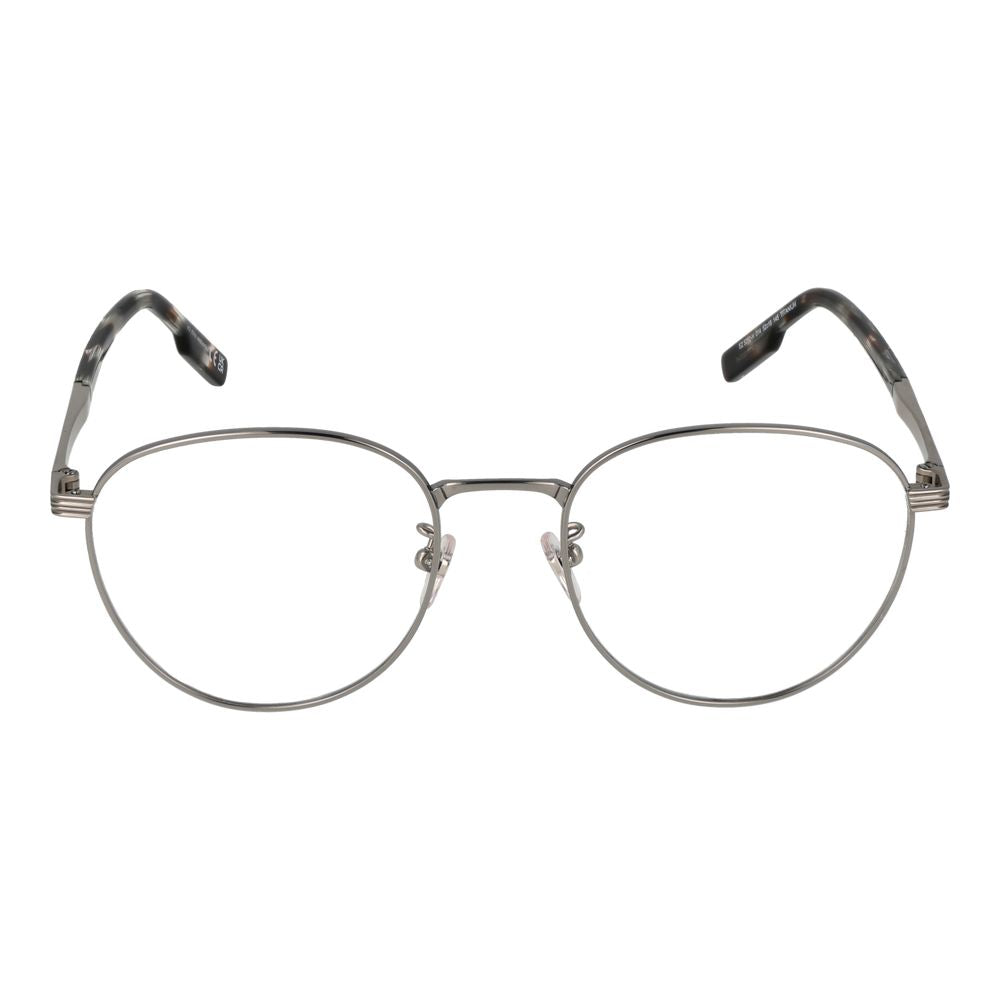 Ermenegildo Zegna Men’s Optical Glasses – Gunmetal Round Frame, 52mm