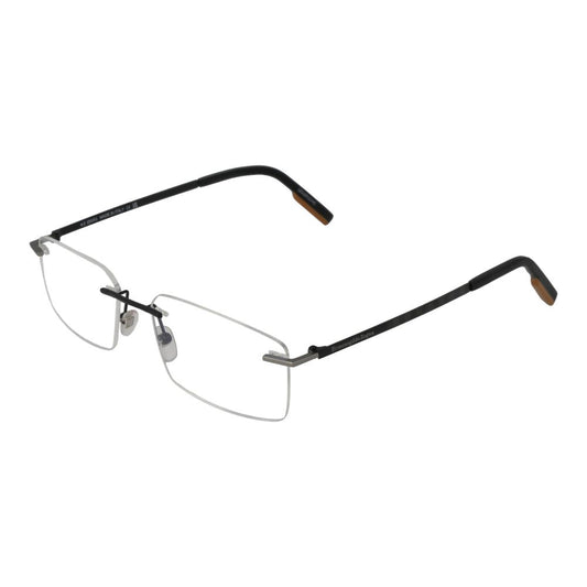 Ermenegildo Zegna Men’s Optical Glasses – Gunmetal Rectangle Frame