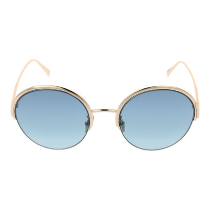 Tod's Women's Sunglasses – Gold Metal Frame with Blue Lenses, 56mm