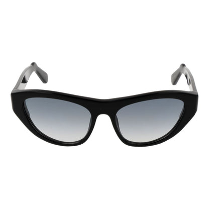 GCDS Women's Sunglasses – Black Cat Eye Frame with Grey Gradient Lenses, 58mm