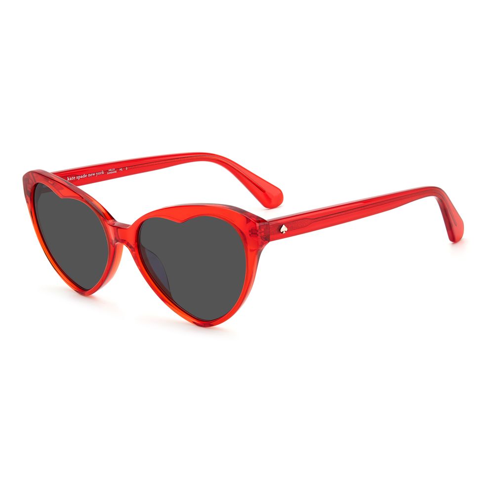 Kate Spade Women’s Sunglasses – Red Acetate Frame with Grey Lenses, 57mm