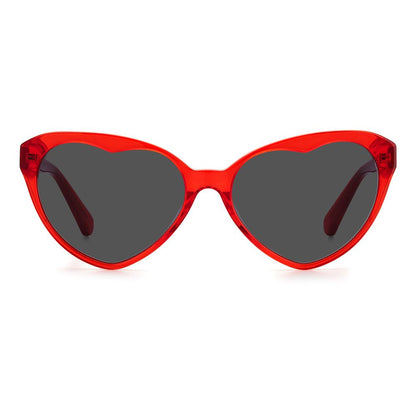 Kate Spade Women’s Sunglasses – Red Acetate Frame with Grey Lenses, 57mm