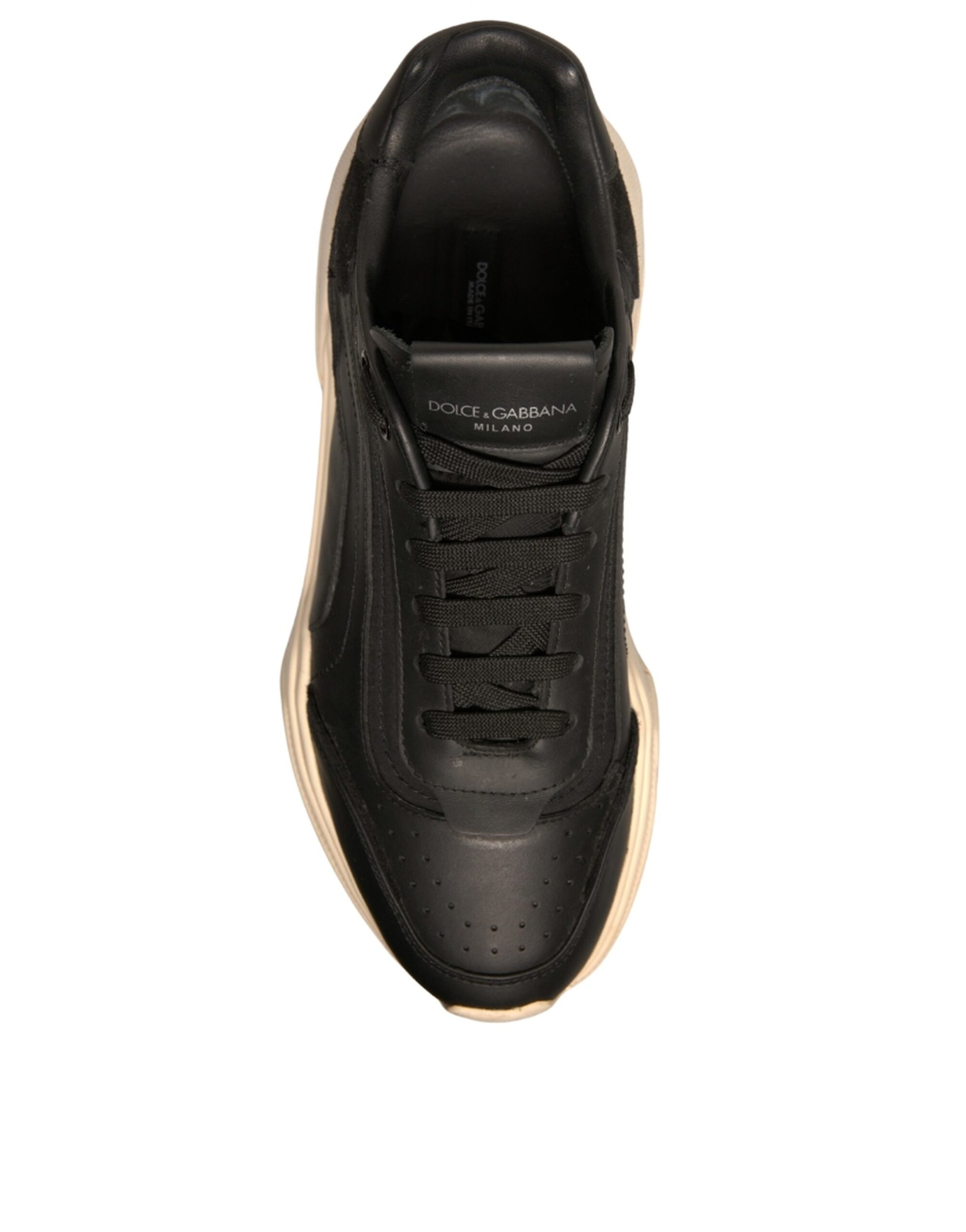 Dolce & Gabbana Black & White Daymaster Low Top Sneakers for Men