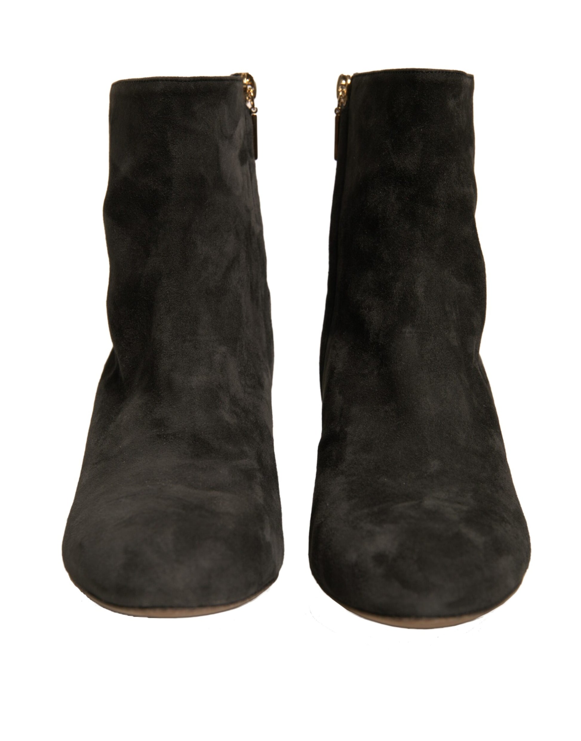 Dolce & Gabbana Black Embellished Heel Ankle Boots