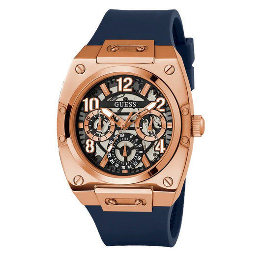 Guess Women's Purple Silicone & Stainless Steel Watch
