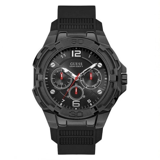 Guess Men’s Black Silicone Quartz Watch