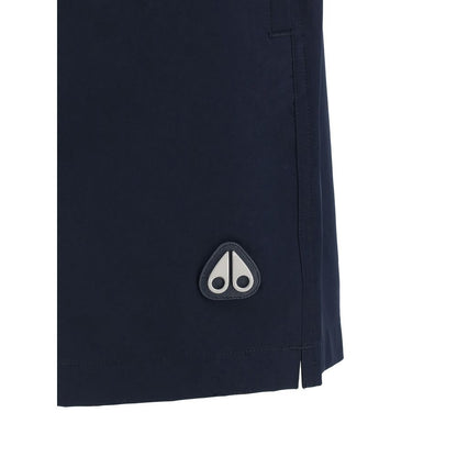 Moose Knuckles Dark Blue Logoed Swimshorts