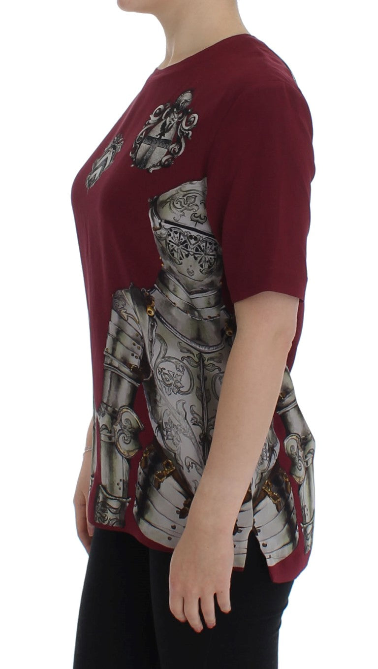  - Enchanted Sicily Silk Blouse with Knight Print