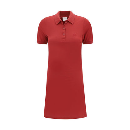 Courrèges Polo Dress - Elegant Cotton Short-Sleeve Dress