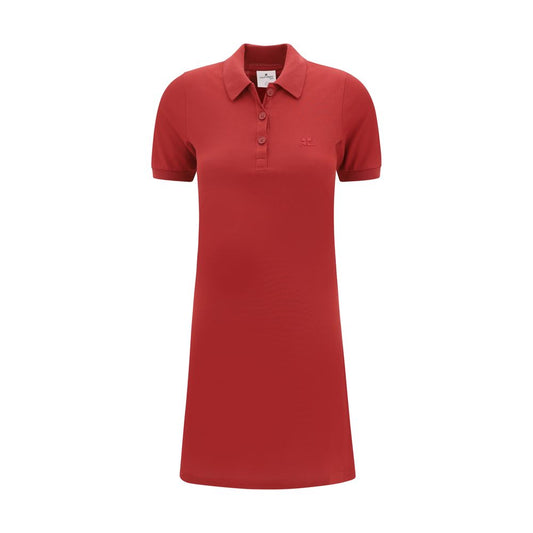 Courrèges Polo Dress - Elegant Cotton Short-Sleeve Dress