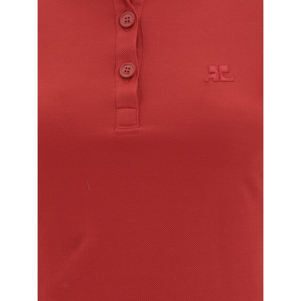 Courrèges Polo Dress - Elegant Cotton Short-Sleeve Dress