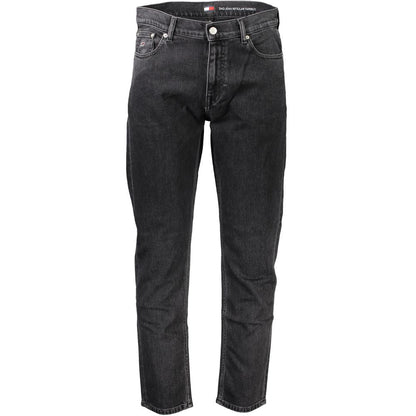 Tommy Hilfiger Men's Regular Black Cotton Dad Jeans