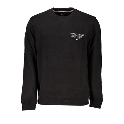 Tommy Hilfiger Men's Black Organic Cotton Crew Neck Sweatshirt