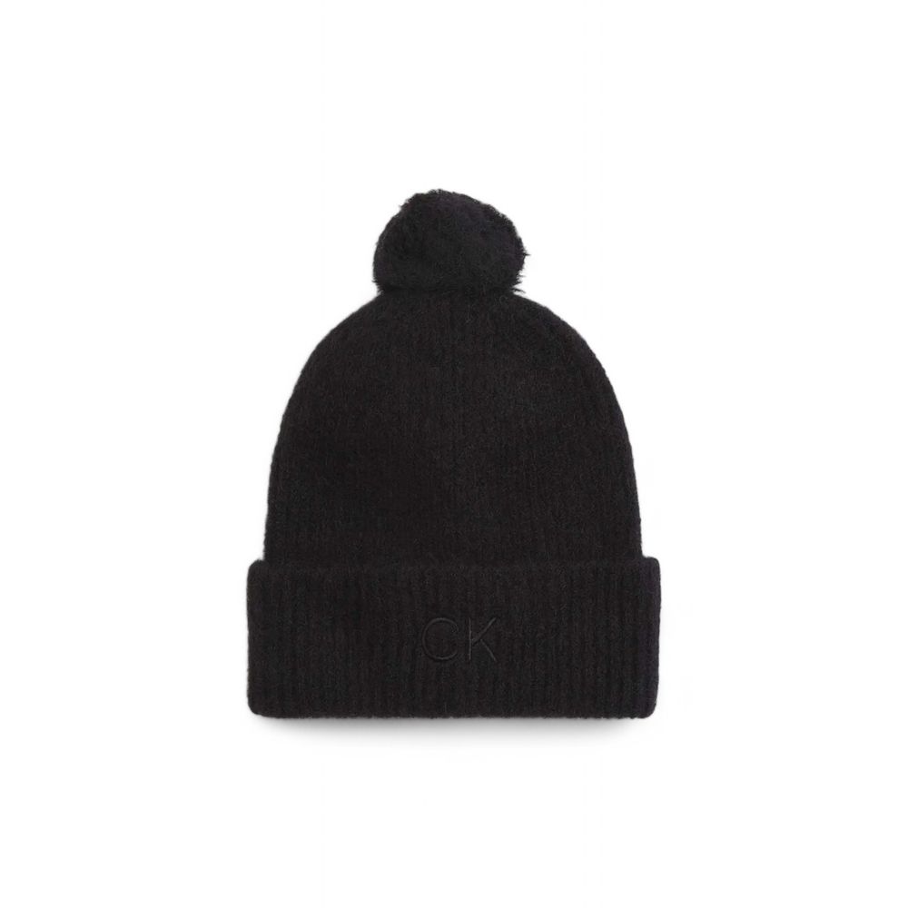 Calvin Klein Black Alpaca Leather Cap