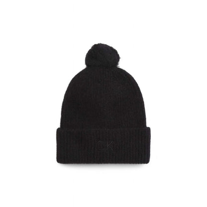 Calvin Klein Black Alpaca Leather Cap