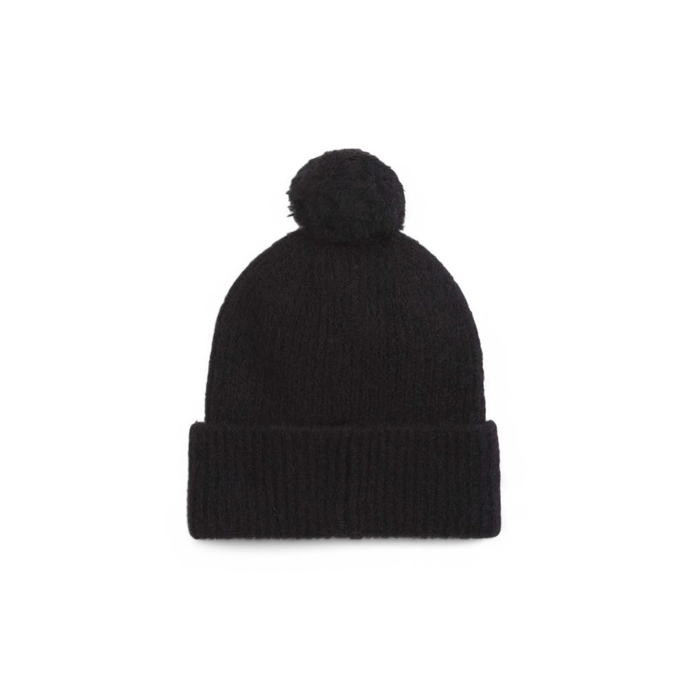 Calvin Klein Black Alpaca Leather Cap