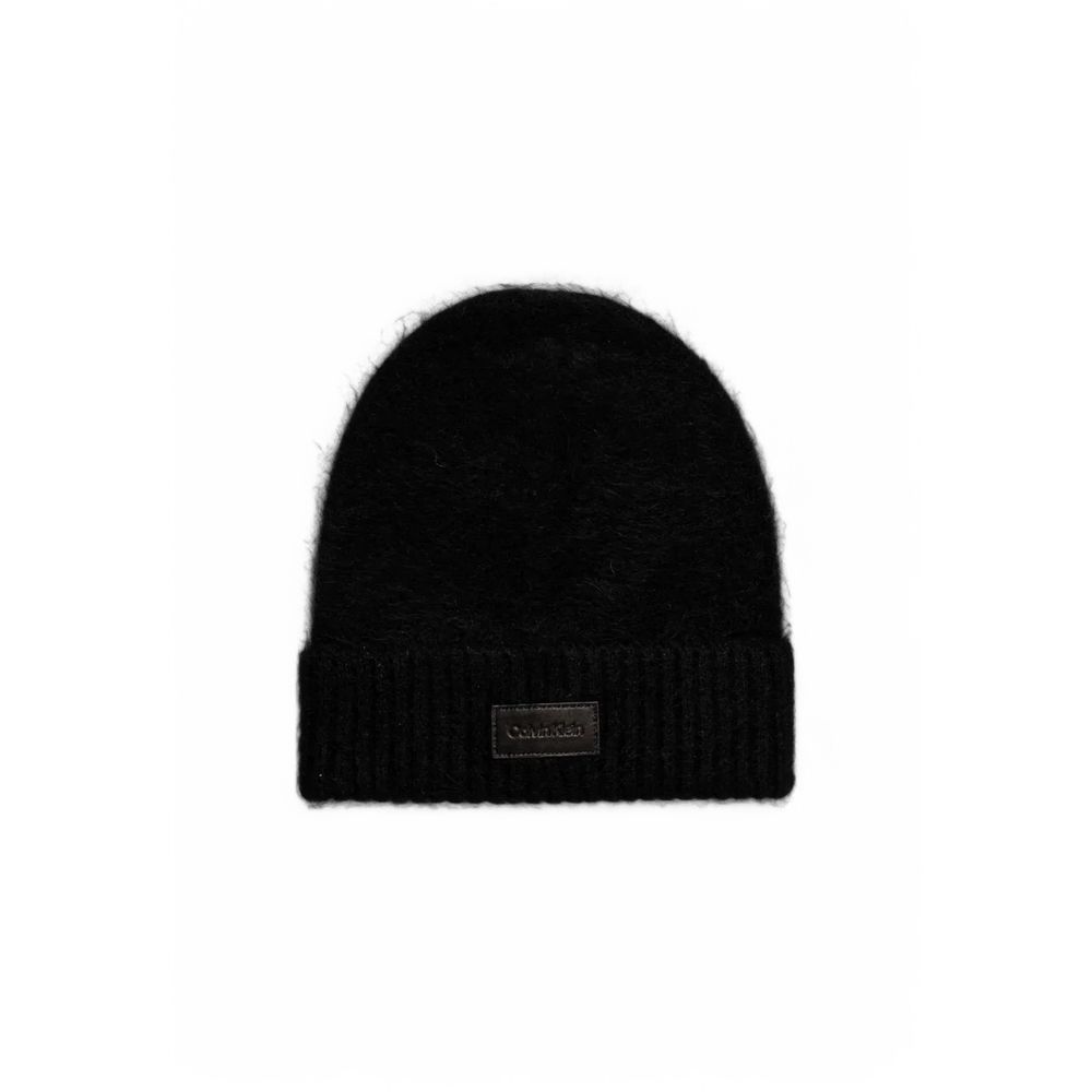 Calvin Klein Black Alpaca Leather Cap