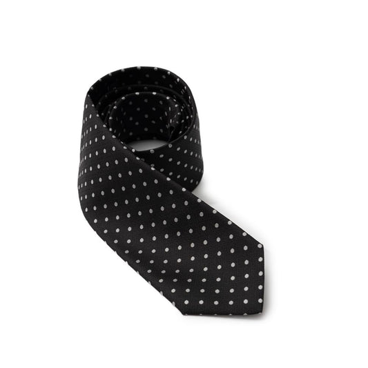 Dolce & Gabbana Luxurious Black Silk Ties & Bowtie Set