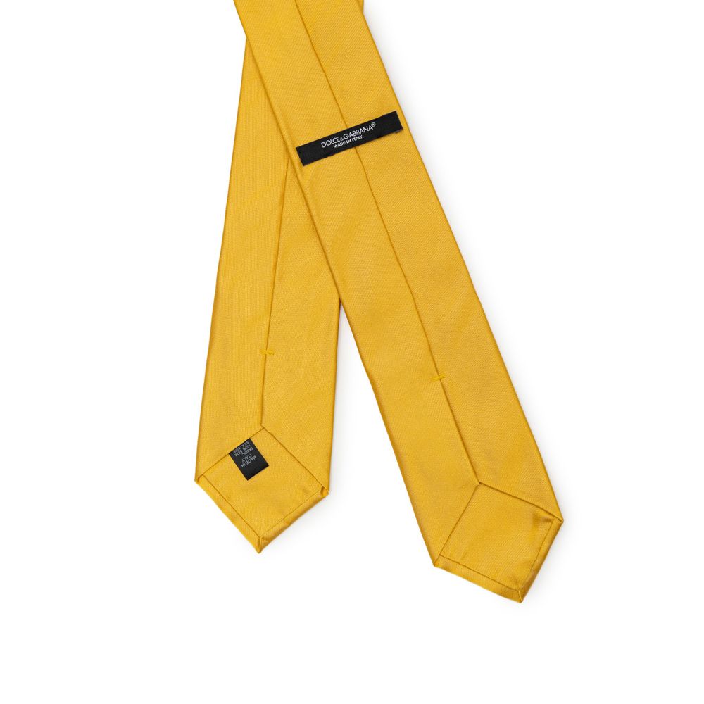 Dolce & Gabbana Gold Silk Ties & Bowties