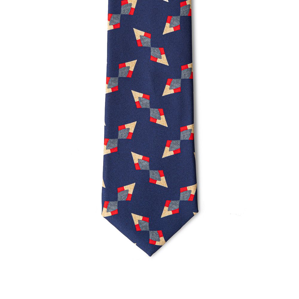 Giorgio Armani Blue Silk Tie - Elegant Jacquard Design