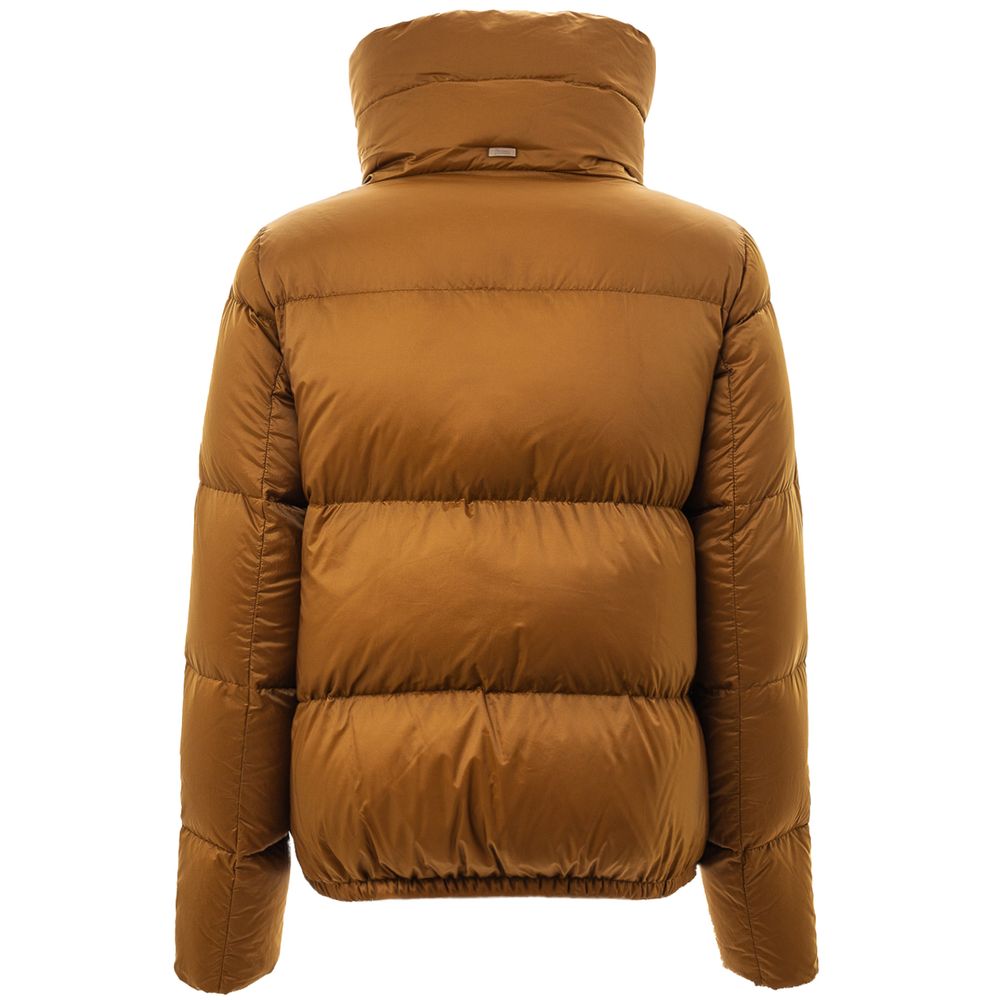 Herno - Women's Sand Yellow Ultralight Down Jacket, High Neck Collar