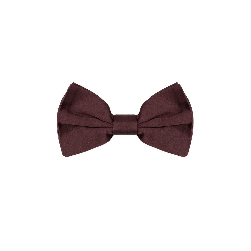 Dolce & Gabbana Burgundy Silk Bow Tie