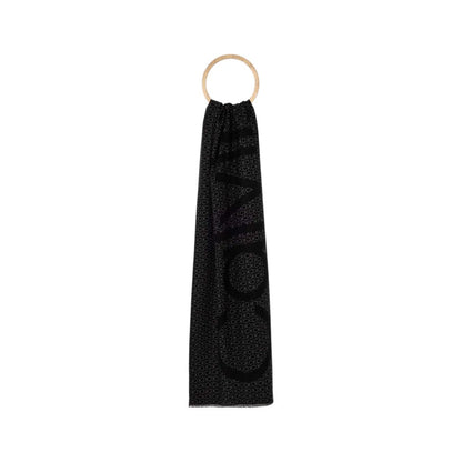 Calvin Klein Black Fringed Scarf for Women