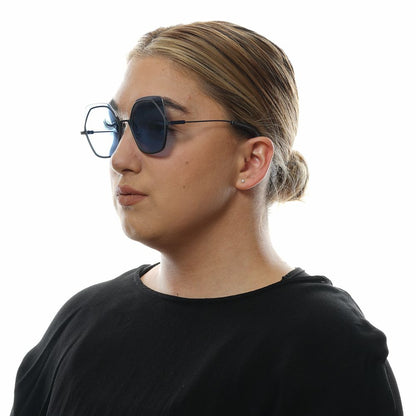 Yohji Yamamoto Women’s Sunglasses – Gunmetal Frame with Blue Lenses, 52mm