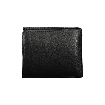 Tommy Hilfiger Men's Black Leather Wallet with Logo