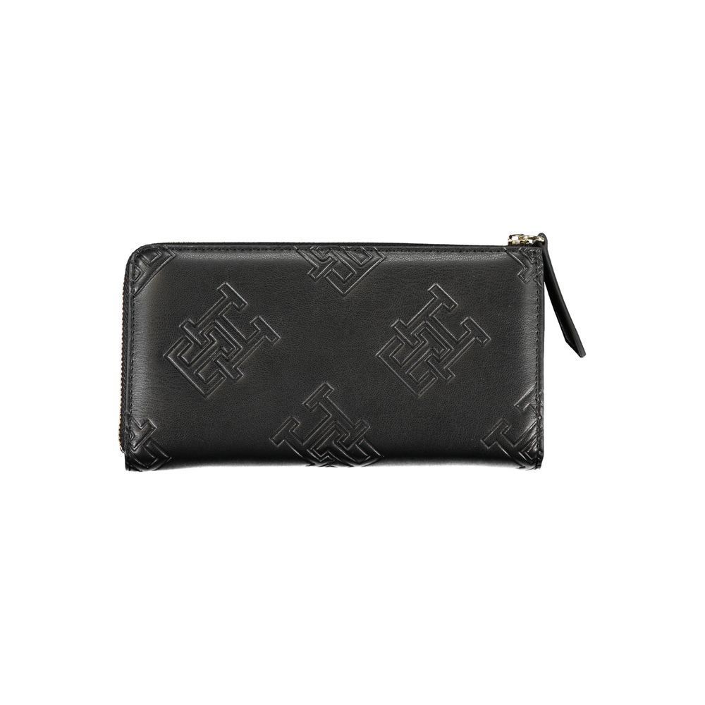 Tommy Hilfiger Women's Black Logo Zip Wallet