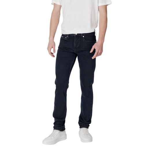 Calvin Klein Jeans Men's Blue Slim Fit Cotton Jeans