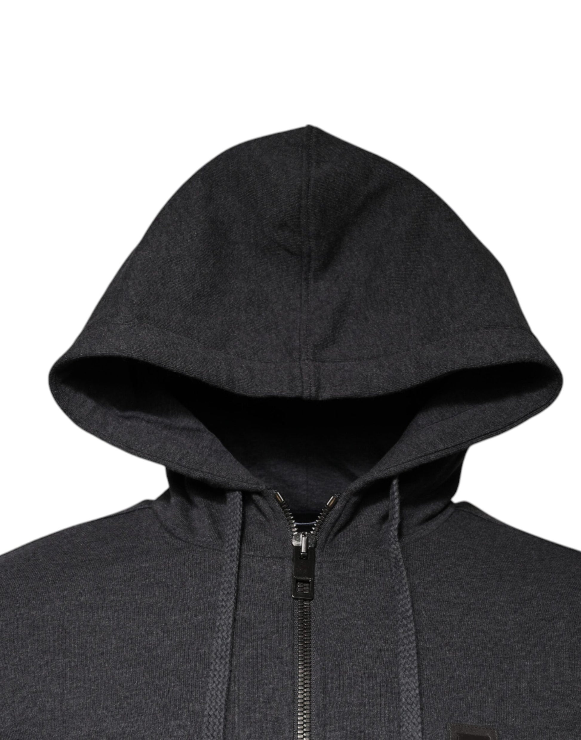 Dolce & Gabbana Gray Logo Full Zip Hooded Sweatshirt