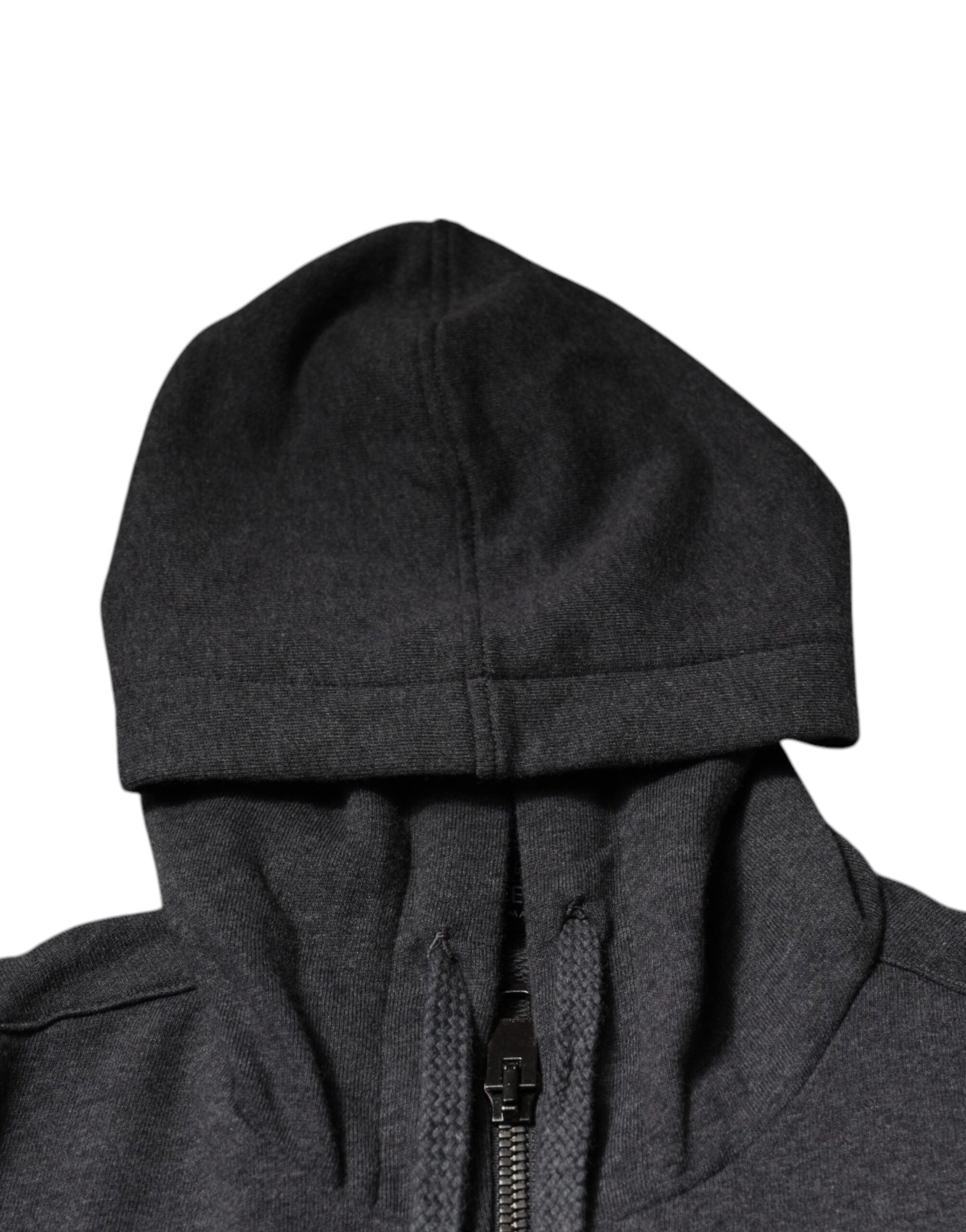 Dolce & Gabbana Gray Logo Full Zip Hooded Sweatshirt