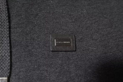 Dolce & Gabbana Gray Logo Full Zip Hooded Sweatshirt