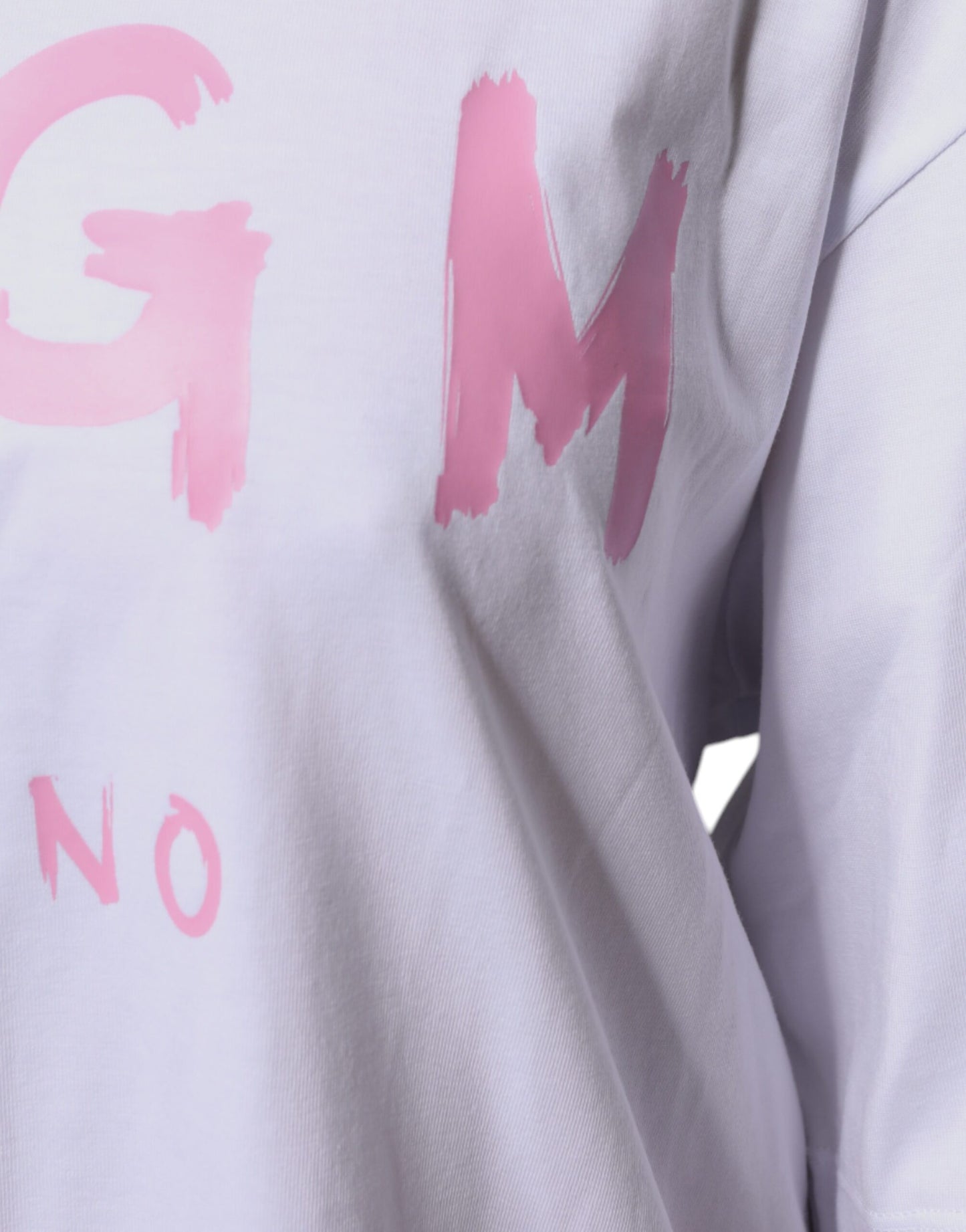 MSGM White Logo Print Cotton T-Shirt Mini Dress