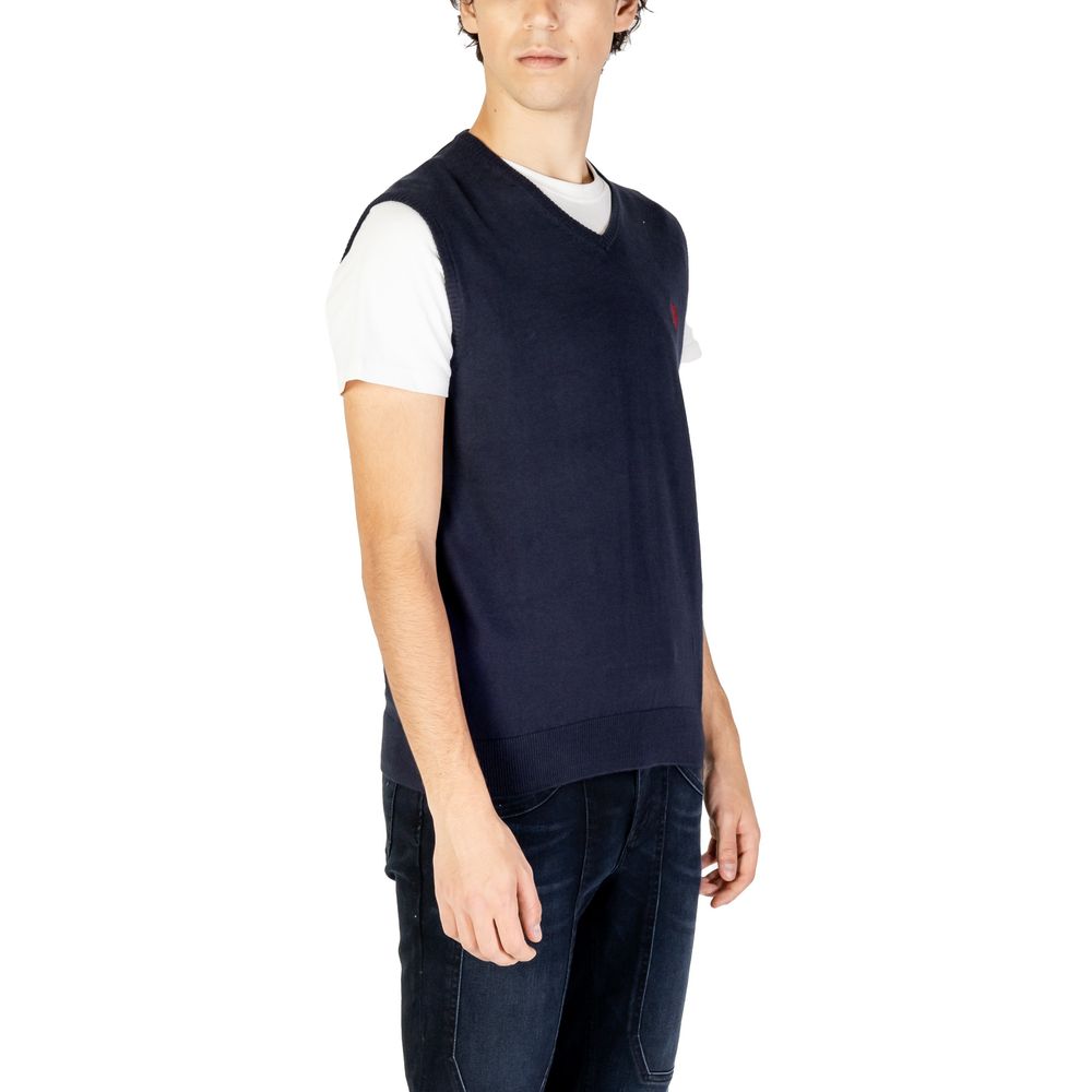 U.S. POLO ASSN. Blue Cotton Vest for Men