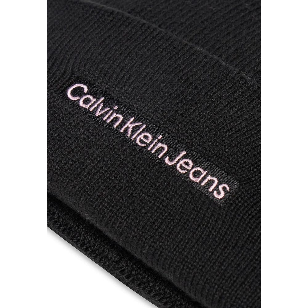 Calvin Klein Jeans Black Cotton Cap