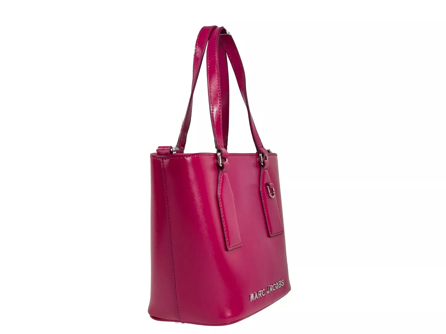 Marc Jacobs Small Saffiano Leather Tote Crossbody Bag in Lipstick Pink