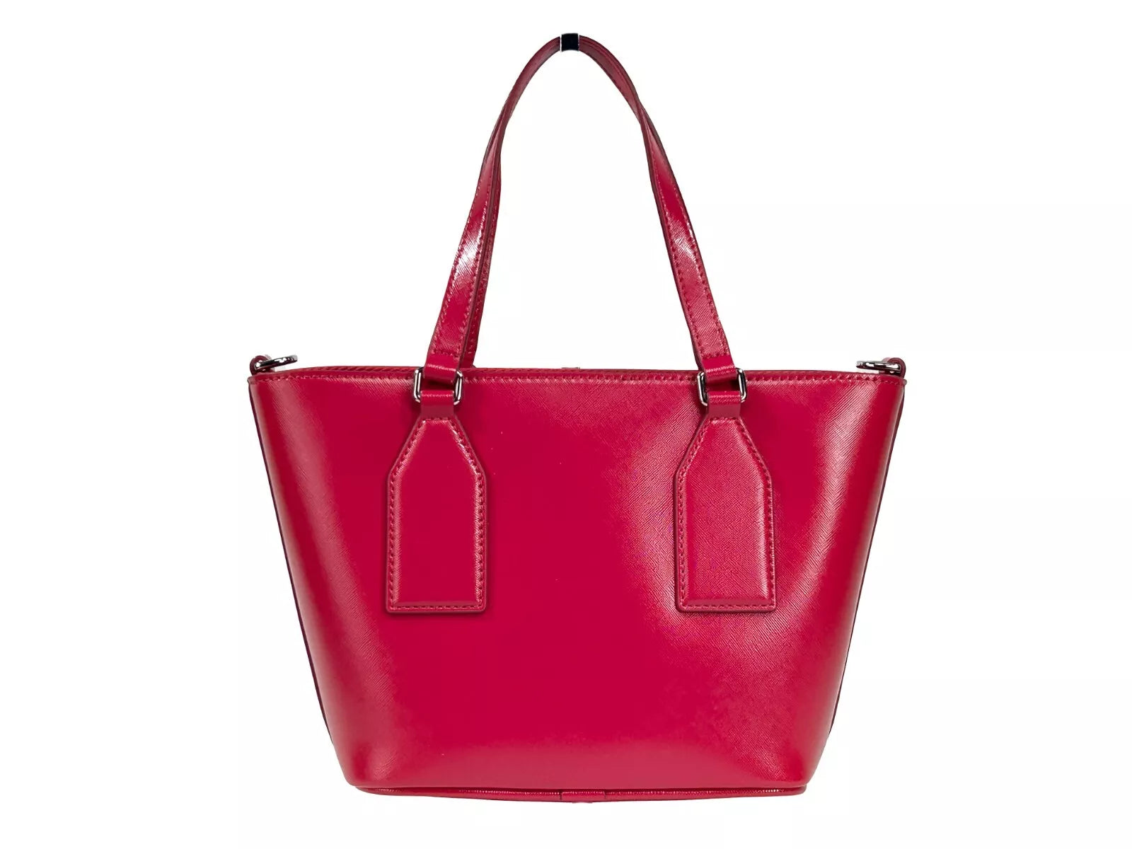 Marc Jacobs Small Saffiano Leather Tote Crossbody Bag in Lipstick Pink