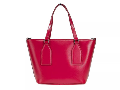 Marc Jacobs Small Saffiano Leather Tote Crossbody Bag in Lipstick Pink
