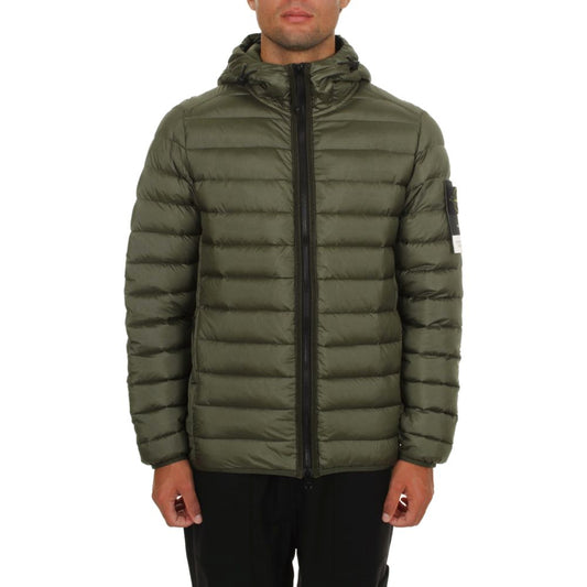 Stone Island Green Nylon Down Jacket