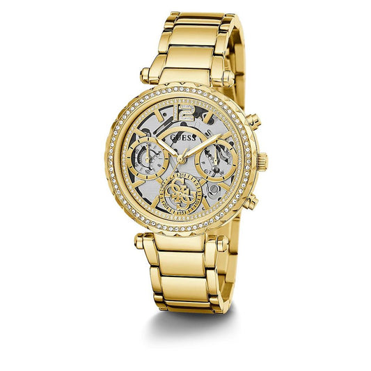Guess Women’s Watch, Golden Dial, Stainless Steel Bracelet