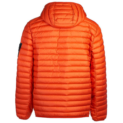 Stone Island Orange Nylon Jacket - Stylish Down Layering