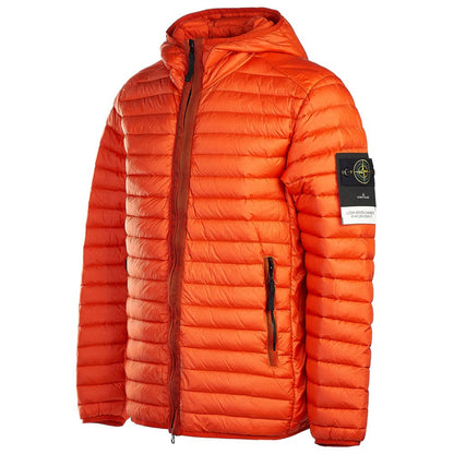 Stone Island Orange Nylon Jacket - Stylish Down Layering